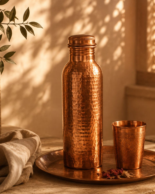 Gourde en cuivre ayurvédique : le rituel Tamra Jal | WoodySlim®