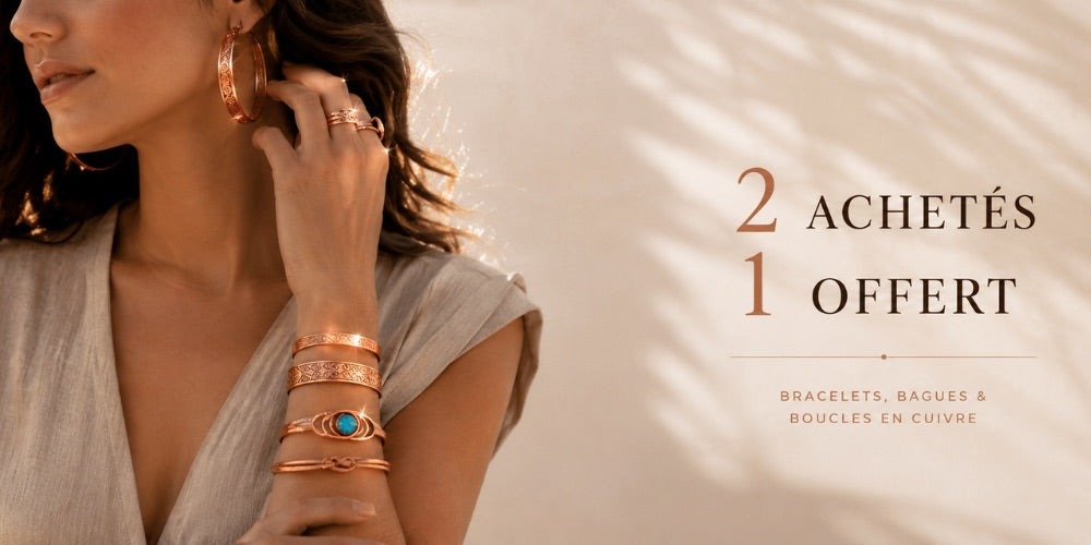 Bijoux en cuivre et pierres naturelles – Collection bien-être WoodySlim